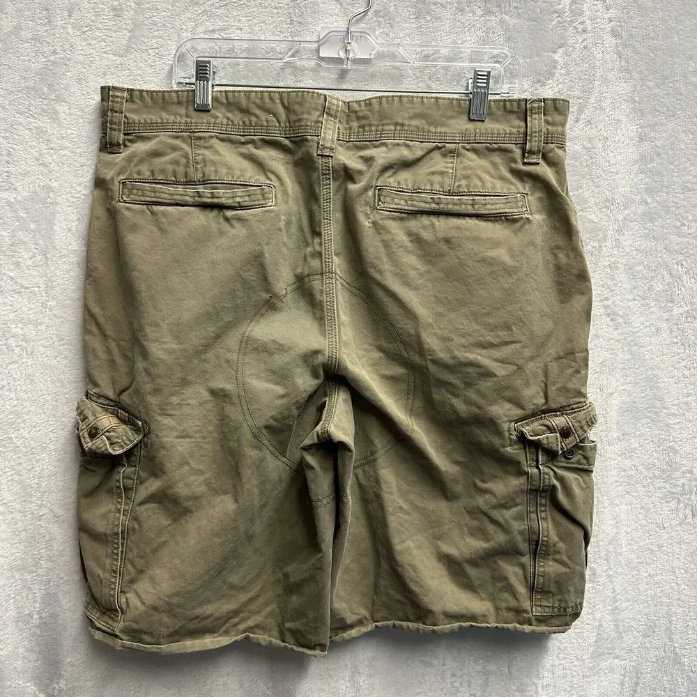 Vintage Y2K Old Navy Army Green Cargo Shorts Loose Men’s Size 36 - Picture 12 of 13